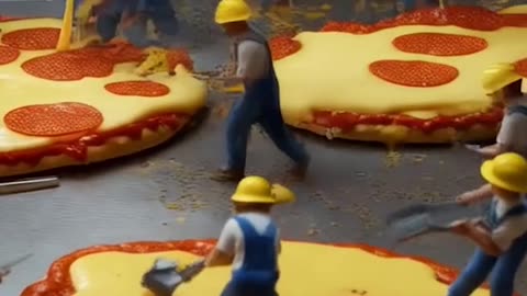 Miniature people working It's a party on a pizza! 🎉🍕 Tag your squad & let's dig in! #pizzaparty