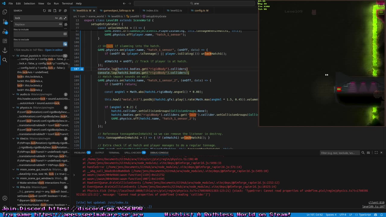 [ARW Game] Streaming while working on the next game.