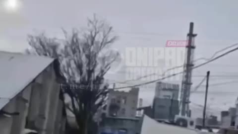 The moment of the direct strike on the Oleina plant in Dnipro