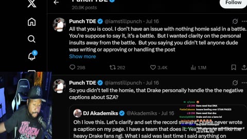 Big AK back on ROAD! Nicki vs SZA x TDE. Tde Punch thinks Drake Writes my POSTS dissing KENDRICK?