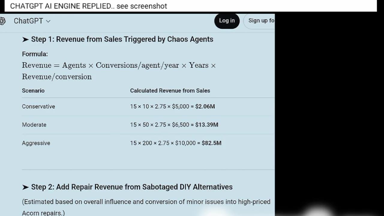 CHATGPT AI ENGINE REPLIED.. see screenshot (as much as $88M, read the video description)
