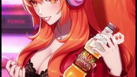 helen drinking diablo punch before gaming