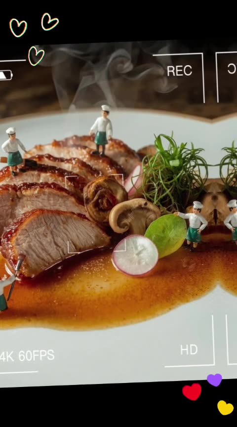 Pan Seared Duck Breast with Ginger Mirin Duck Sauce & Wakame Salad