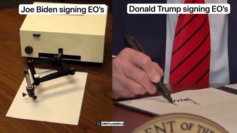 There is a Constitutional Reason why Donald Trump signs everything, by hand.