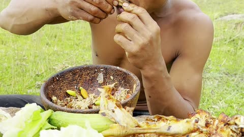 Grilled Chicken with Weaver ant packed with Special Flavor! #cooking