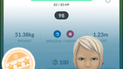 Pokemon Go Evolution - 98% iV Hakamo-o ➡️ Kommo-o