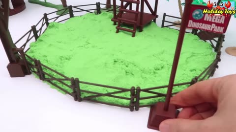 Arrange Mosasaur Cage by Adding Water and Sand