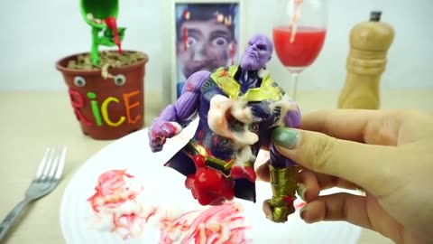 Kluna Tik eating Thanos Marvel Incredible Kluna Tik Style Dinner _part1