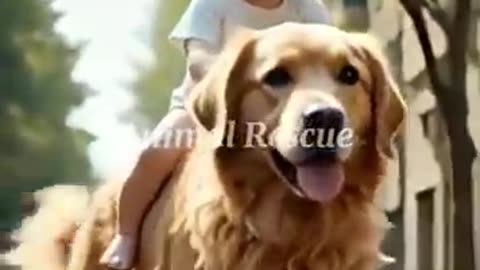 Heroic Golden Retriever Rescues Baby After Swing Accident! 🐶👶❤️