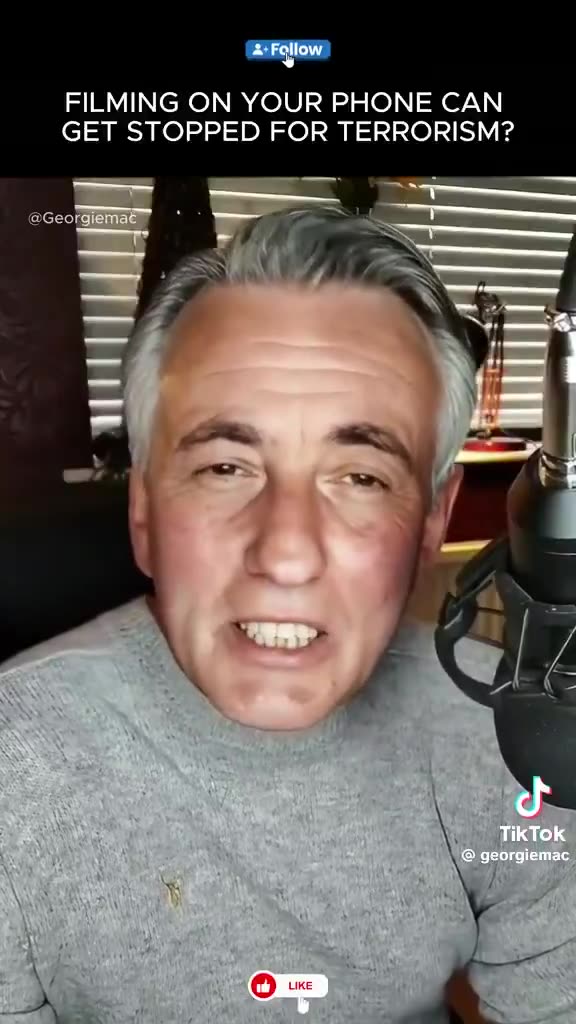 Threatened with arrest under the terrorism act because he was filming vehicles