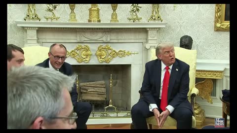 TRUMP HOLDS MEETING WITH GERMAN CHANCELLOR IN OVAL OFFICE