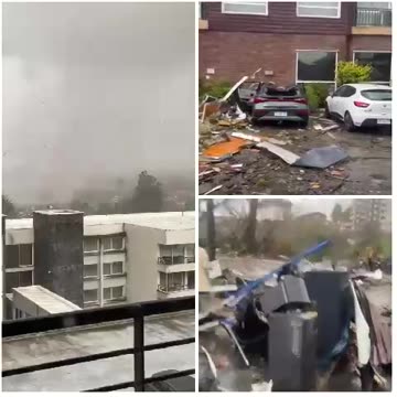 Entire streets are in RUINS after powerful storm and tornado rip through Chile's Los Lagos region