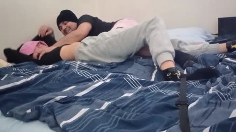 Tickling bratty GF on the bed (Preview)