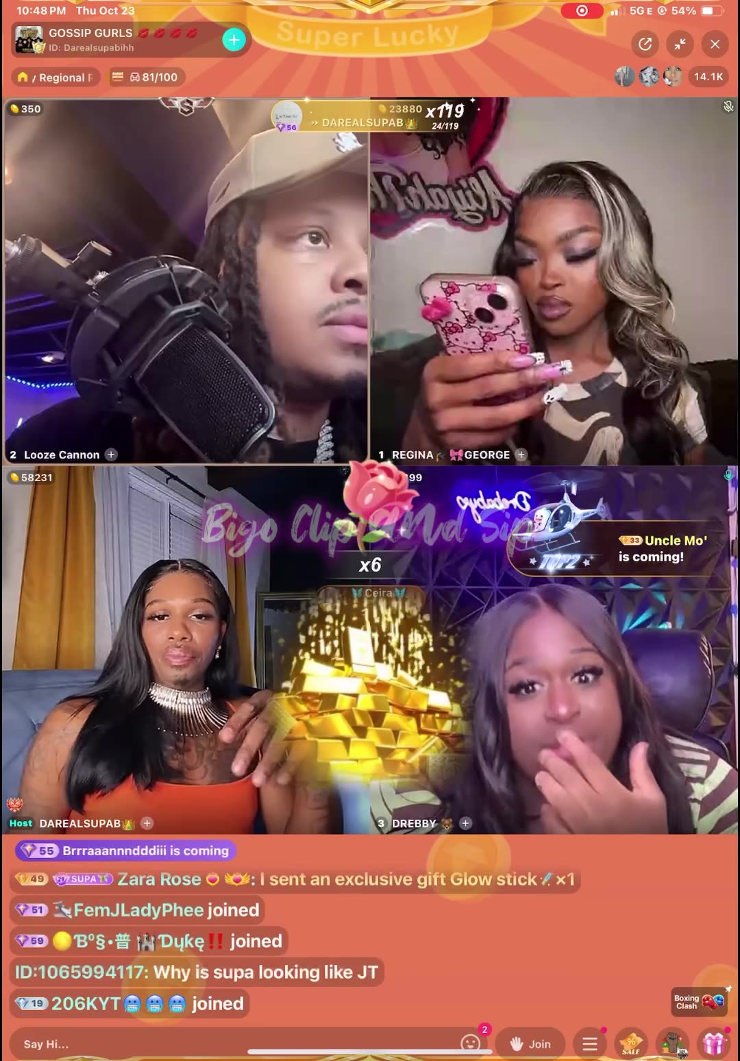 Gossip Gurls segment ft LoozeCannon/MeMe vs TKO/Armani 10/23/25 #bigoclipandsip