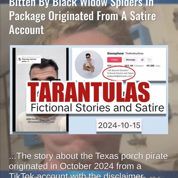 Fact Check: Porch Pirate Bitten By Black Widow Spiders In Package Story From Satire Account