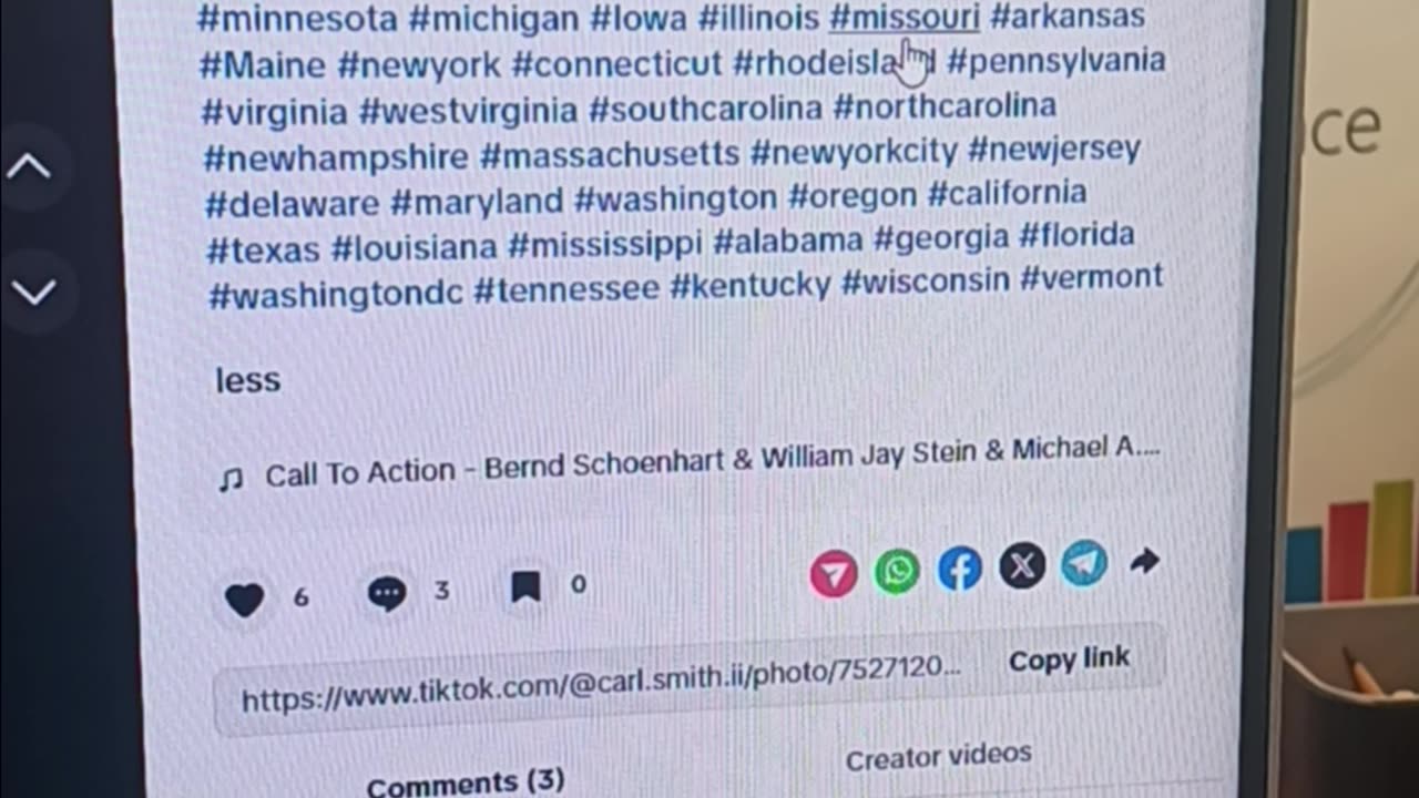 Recent post on tiktok