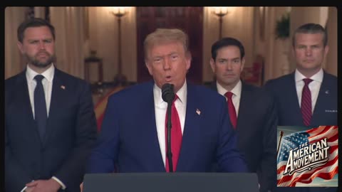 BREAKING Trump addresses America on we just bombed IRAN