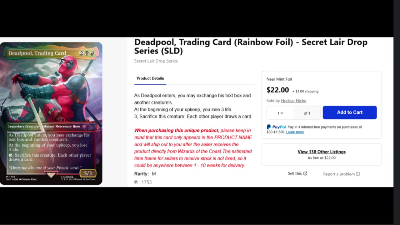Card spikes and new commander decks