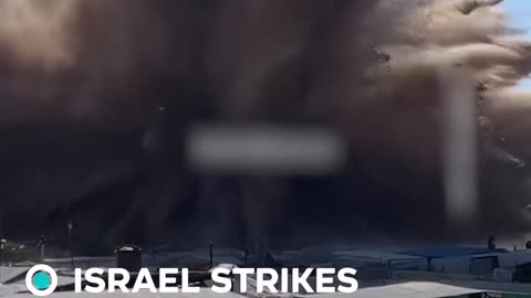 Footage captures the moment Israel struck tents sheltering displaced