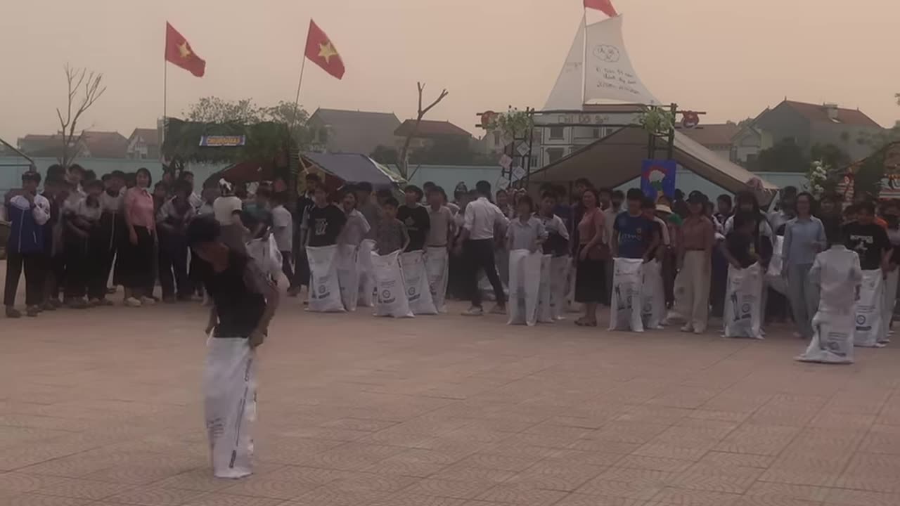 Leapfrog game in Bac Giang Vietnam