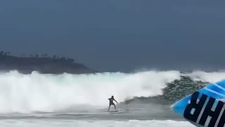 Surfing on the Brazilian coast