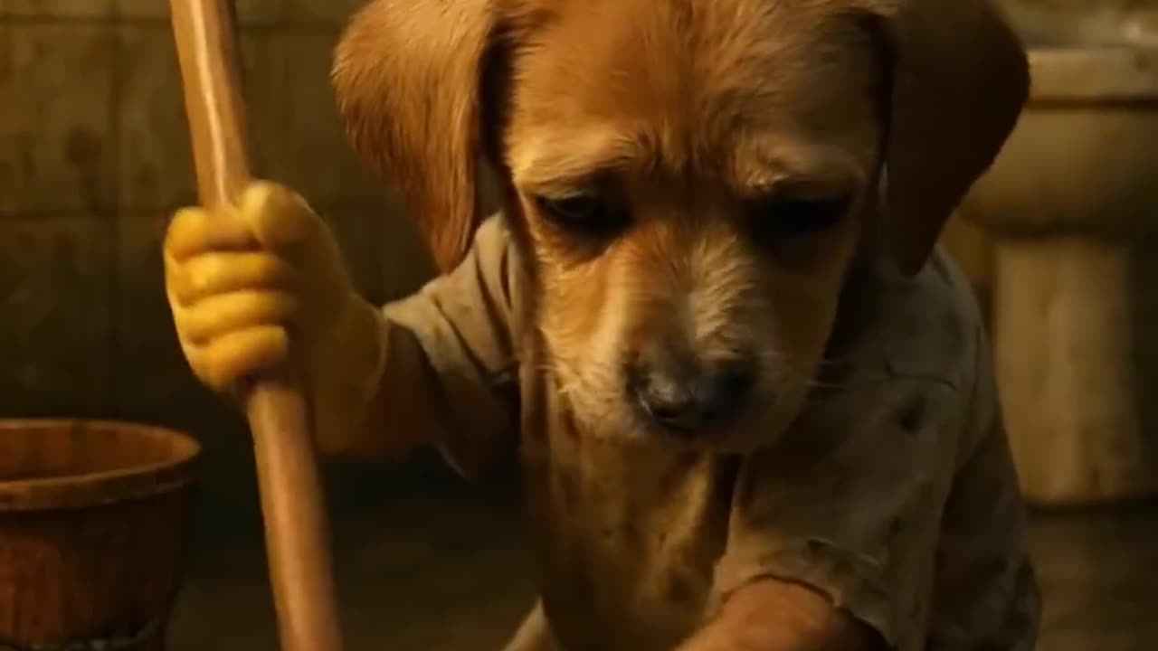 A poor dog goes to school, so friends mocked him