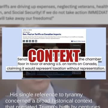 Fact Check: Rand Paul Did NOT Say That 'Trump Is A Tyrant'