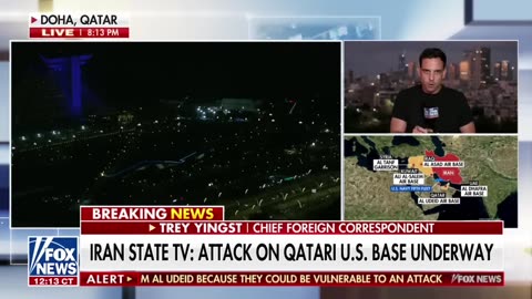 WATCH: Following strikes, Iran attacks a US base in Qatar.