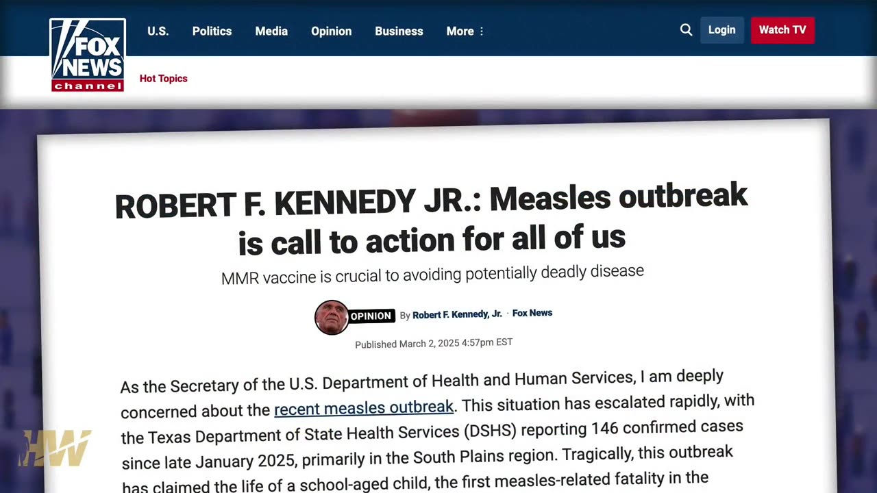 RFK's Personal Involvement in Texas Measles Outbreak