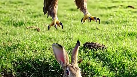 🤪Can't Catch Me! Sassy Rabbit Teases a Frustrated Eagle!🐰
