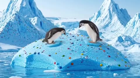 Which glacier would be the most fun to play on🐧 #asmr #aiasmr #surreal #glacier #penguin #surre
