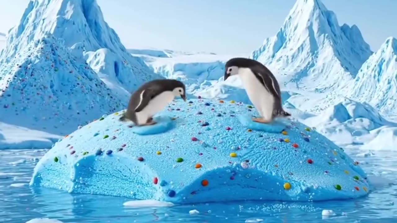 Which glacier would be the most fun to play on🐧 #asmr #aiasmr #surreal #glacier #penguin #surre