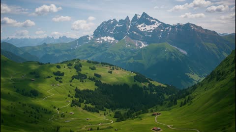 4K Alpine Scenery 🌿 | اجعل شاشتك تنبض بالحياة مع خلفية طبيعية ساحرة