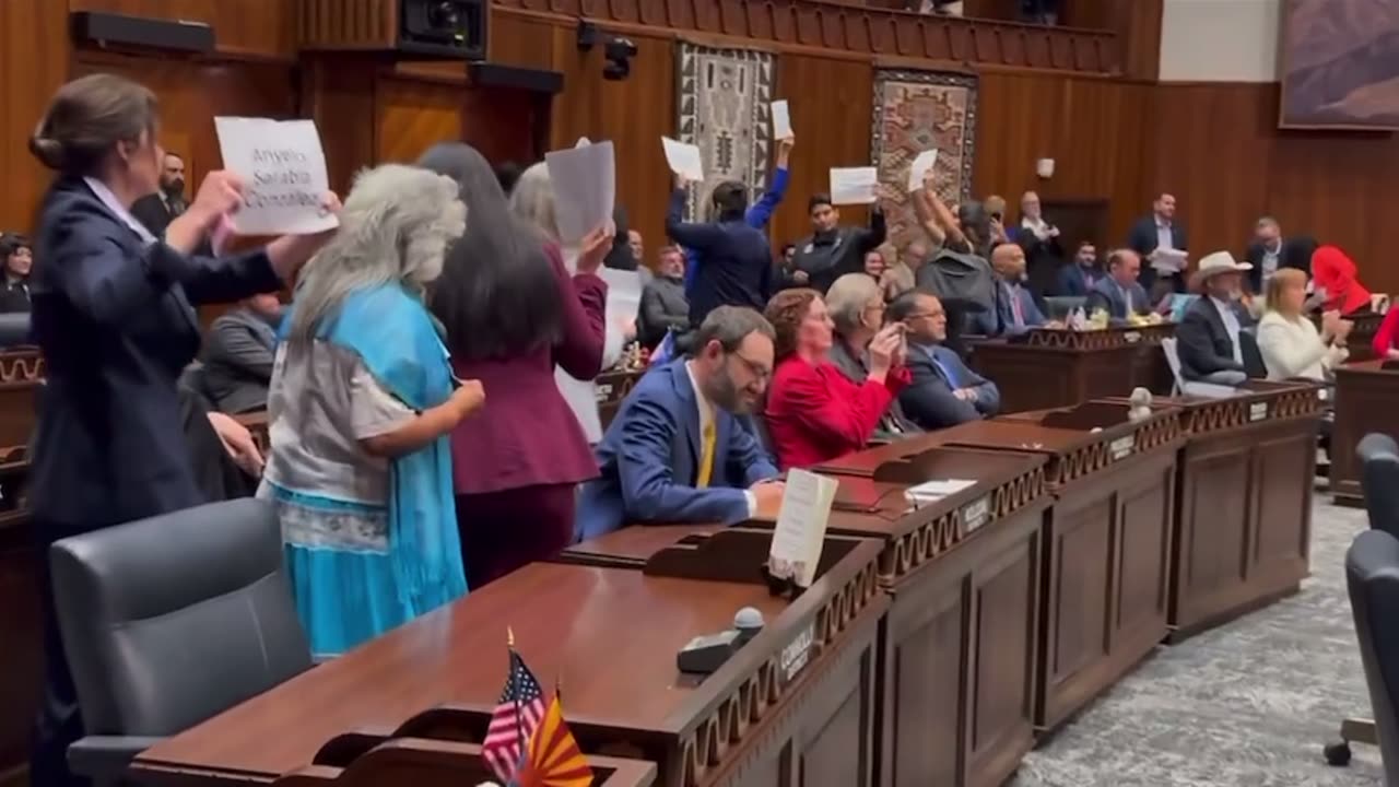 AZ Dems Walk Out of Tom Homan's Address to AZ Legislature Holding Signs with Illegal Aliens' Names
