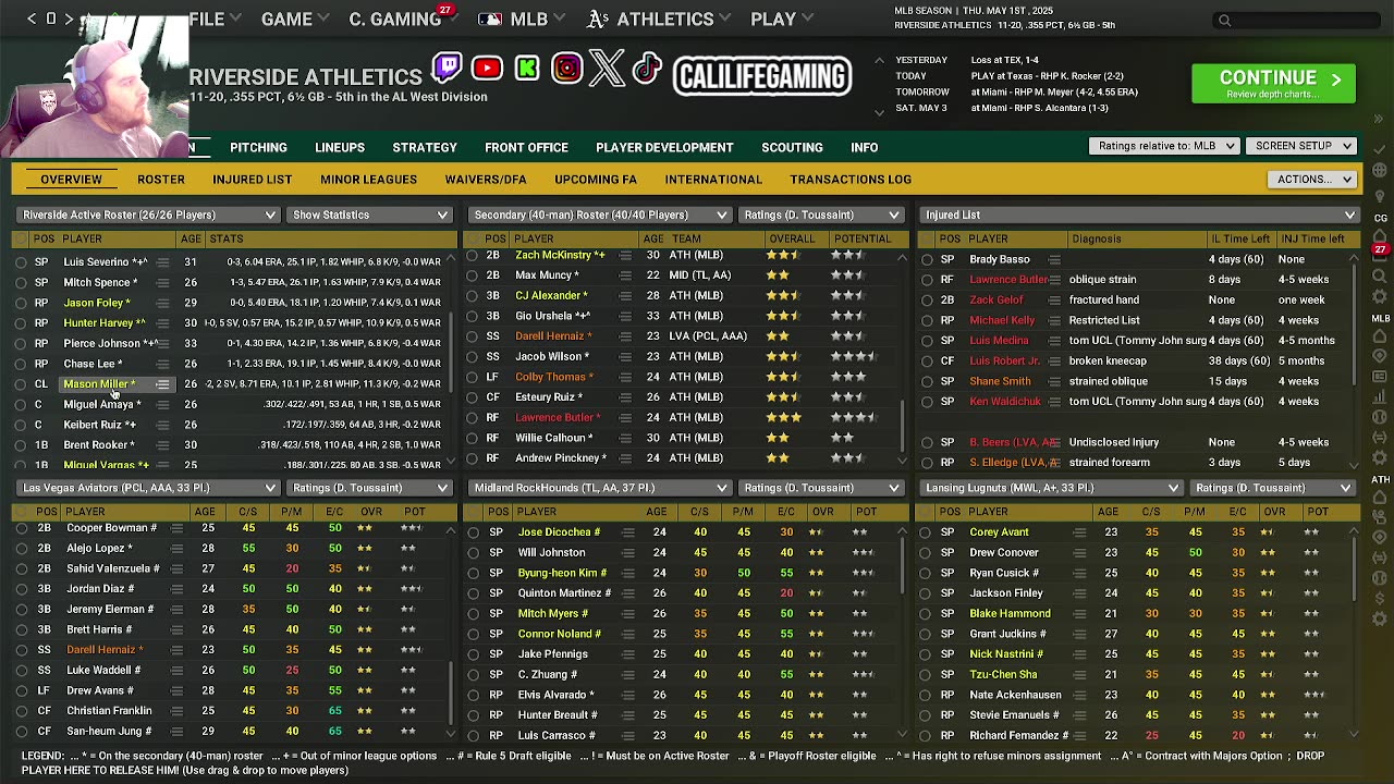 🔴Ep.29 Live Stream OOTP 26 Franchise Rebuild | Live Commissioner & Manager Mode (Inside The Diamond)