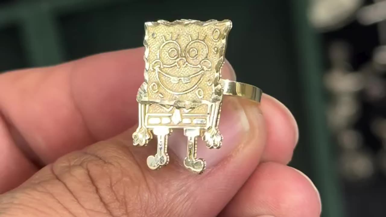 Real 10K Gold Cartoon Character Ring