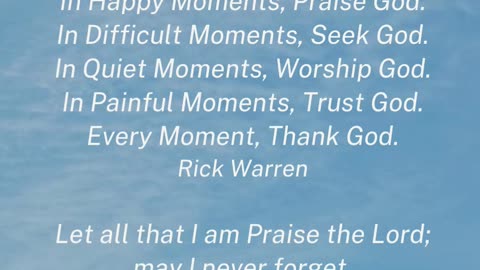 Praise the Lord
