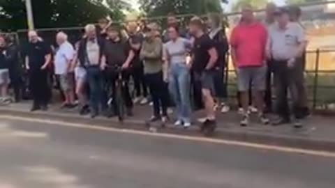 UK Migrant Hotel protests now spreading. This is in Diss, Norfolk