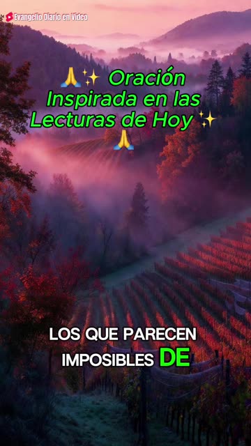 🙏✨ Oración Inspirada en las Lecturas de Hoy ✨🙏