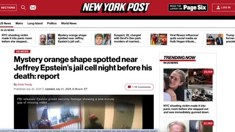 Master GongSun Taoism - Taoism Applied to News - Mystery orange shape spotted near Epstein’s cell