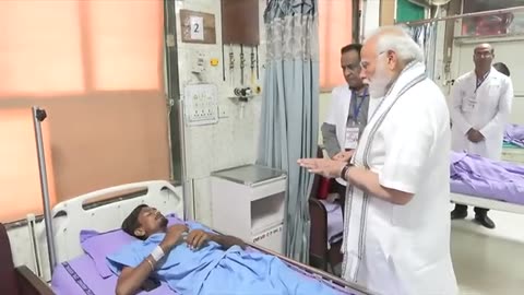 "Tears and Hope: PM Modi Meets Heartbroken Survivors of Ahmedabad Air Crash — LIVE"