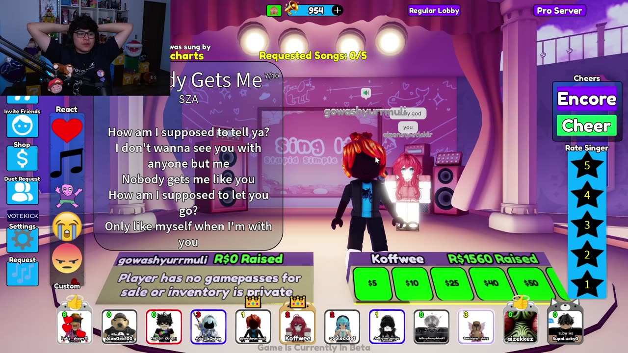 HA REGRSADO EL MEJOR CANTANTE EN ROBLOX!!!