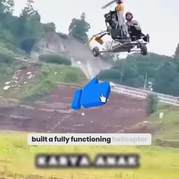 Indonesian Man Builds a Helicopter From Scratch – Flies It Successfully!
