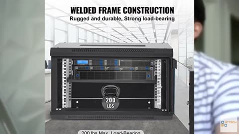 VEVOR 6U Wall Mount Network Server Cabinet, 15.5'' Deep, Server Rack Cabinet Enc