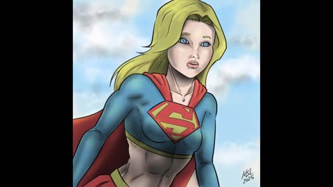 Supergirl in Newsprint