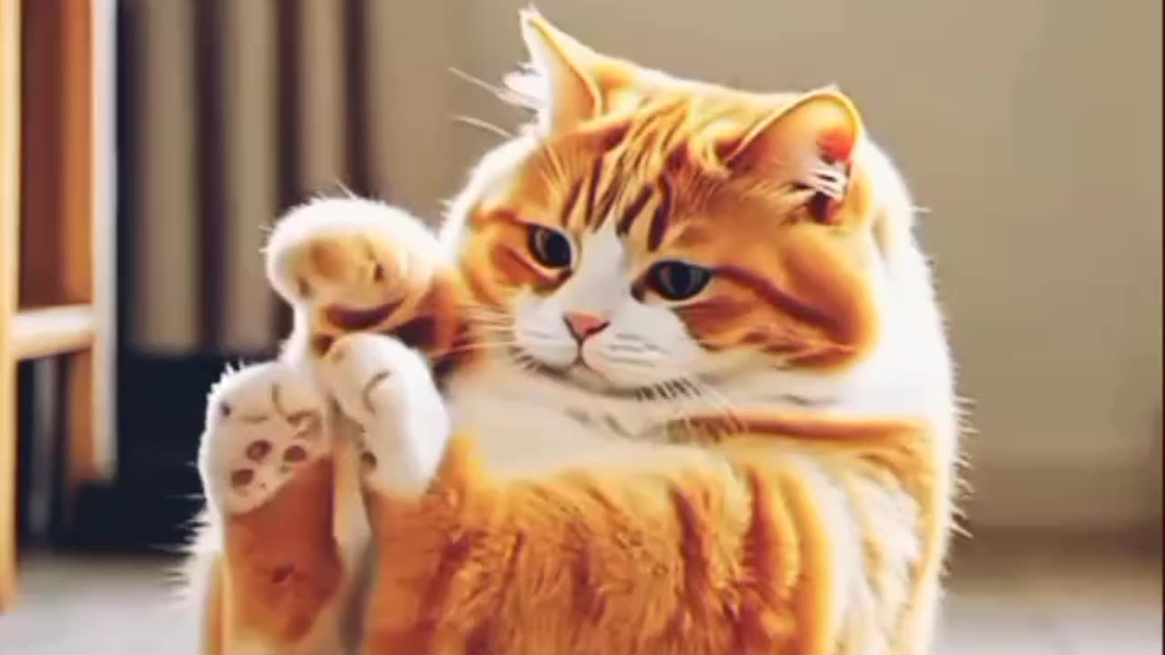 Cat 🐈 exercise video 📷