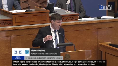 Martin Helme raju kõne: "Te lammutate normaalsust kogu oma tegevusega"