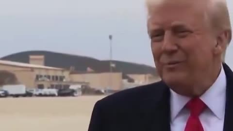 President Trump was just bumped in the face by a boom mic at Joint Base Andrews