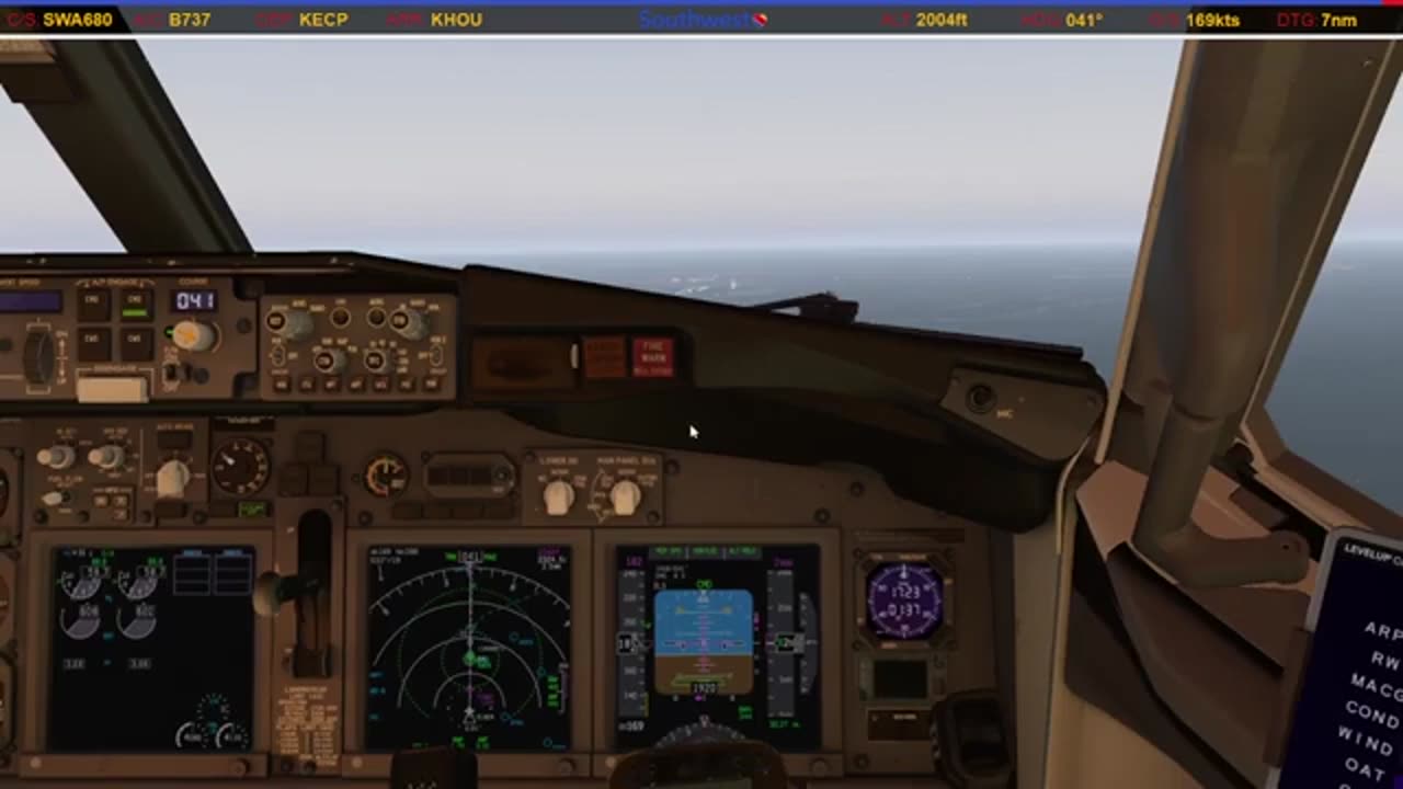 Landing in Houston (KHOU)