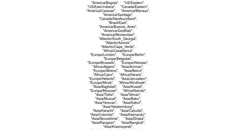 How to list Java TimeZones relevant to end-user